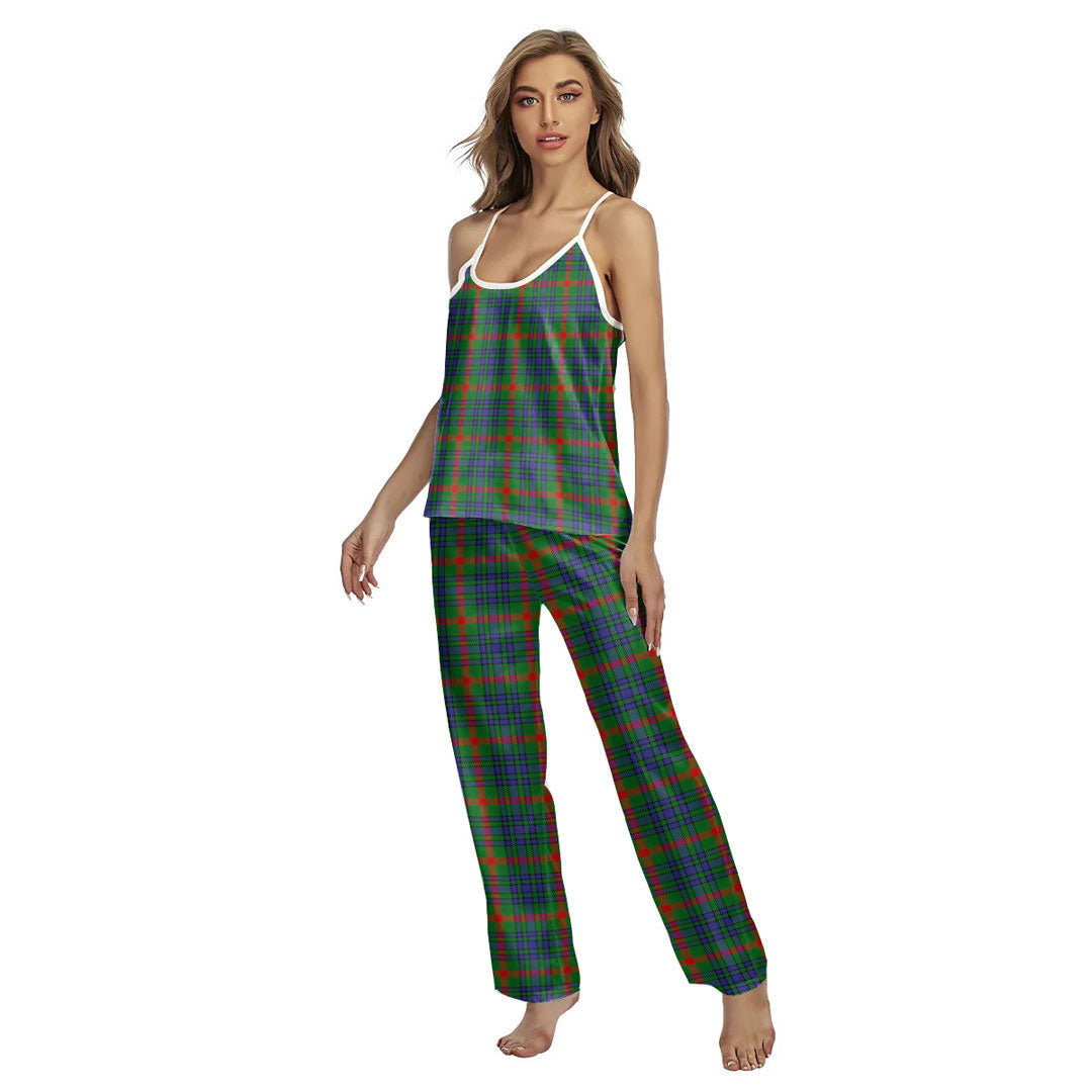 Aiton Tartan Plaid Cami Pajamas Sets