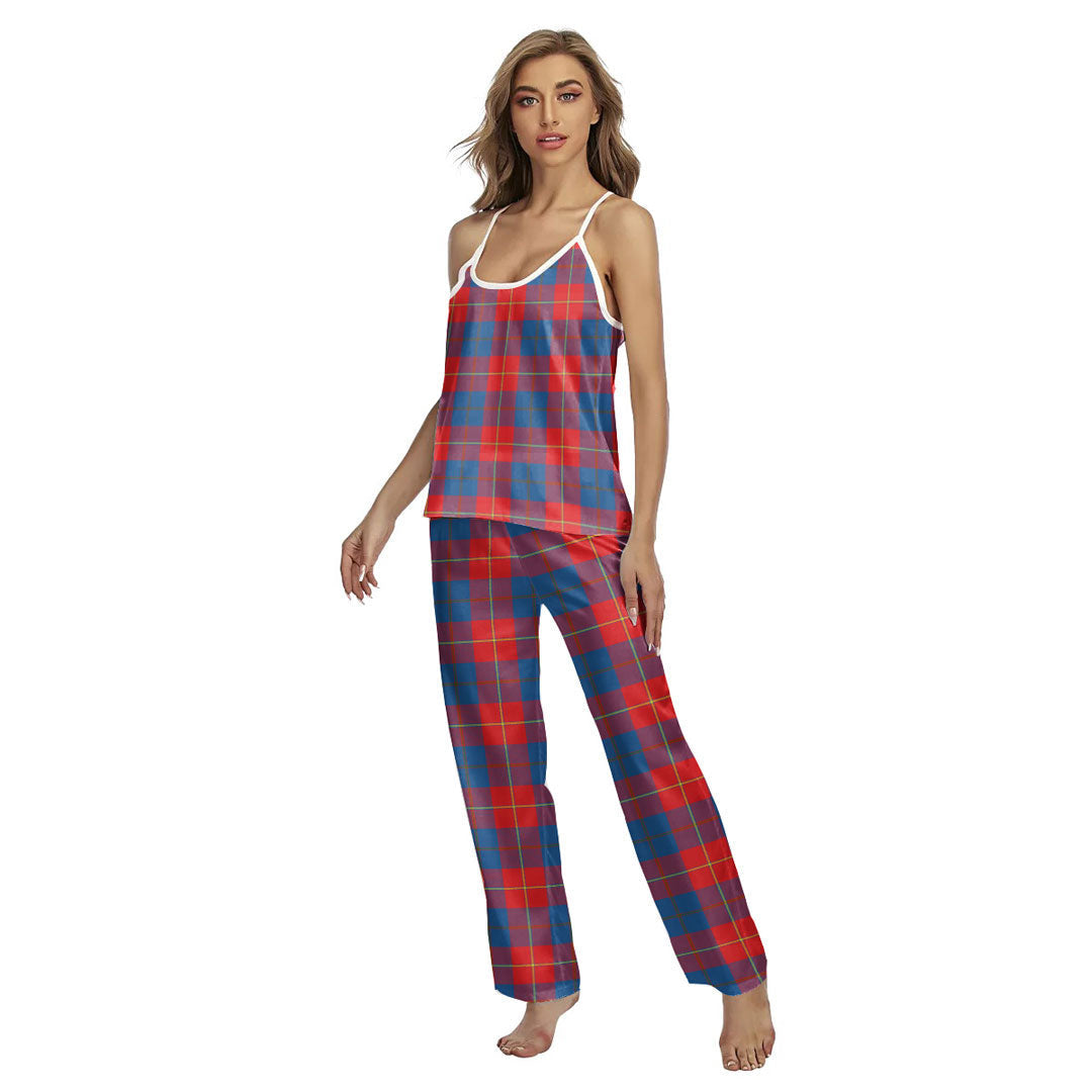 Galloway Red Tartan Plaid Cami Pajamas Sets