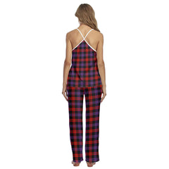 Brown Modern Tartan Plaid Cami Pajamas Sets