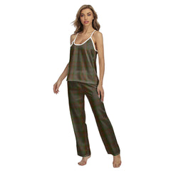 Gray Tartan Plaid Cami Pajamas Sets