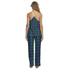 Blackwatch Modern Tartan Plaid Cami Pajamas Sets