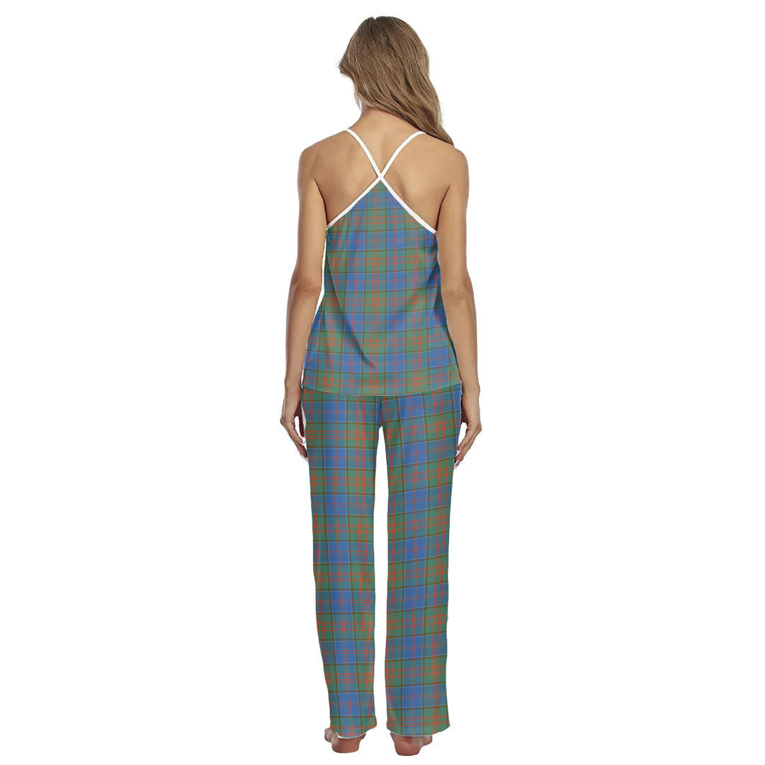 Stewart of Appin Hunting Ancient Tartan Plaid Cami Pajamas Sets