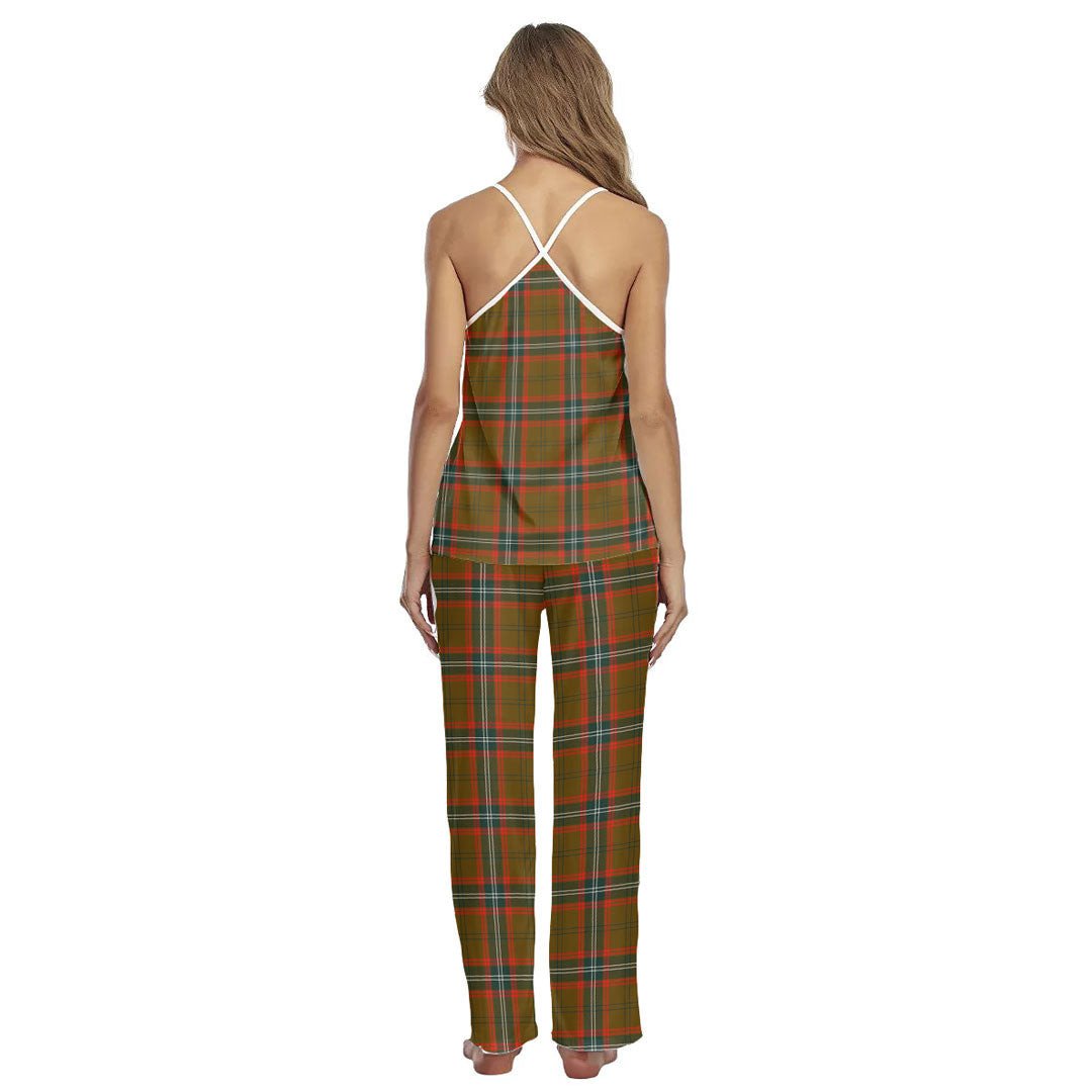 Seton Hunting Modern Tartan Plaid Cami Pajamas Sets