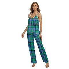 Flower Of Scotland Tartan Plaid Cami Pajamas Sets