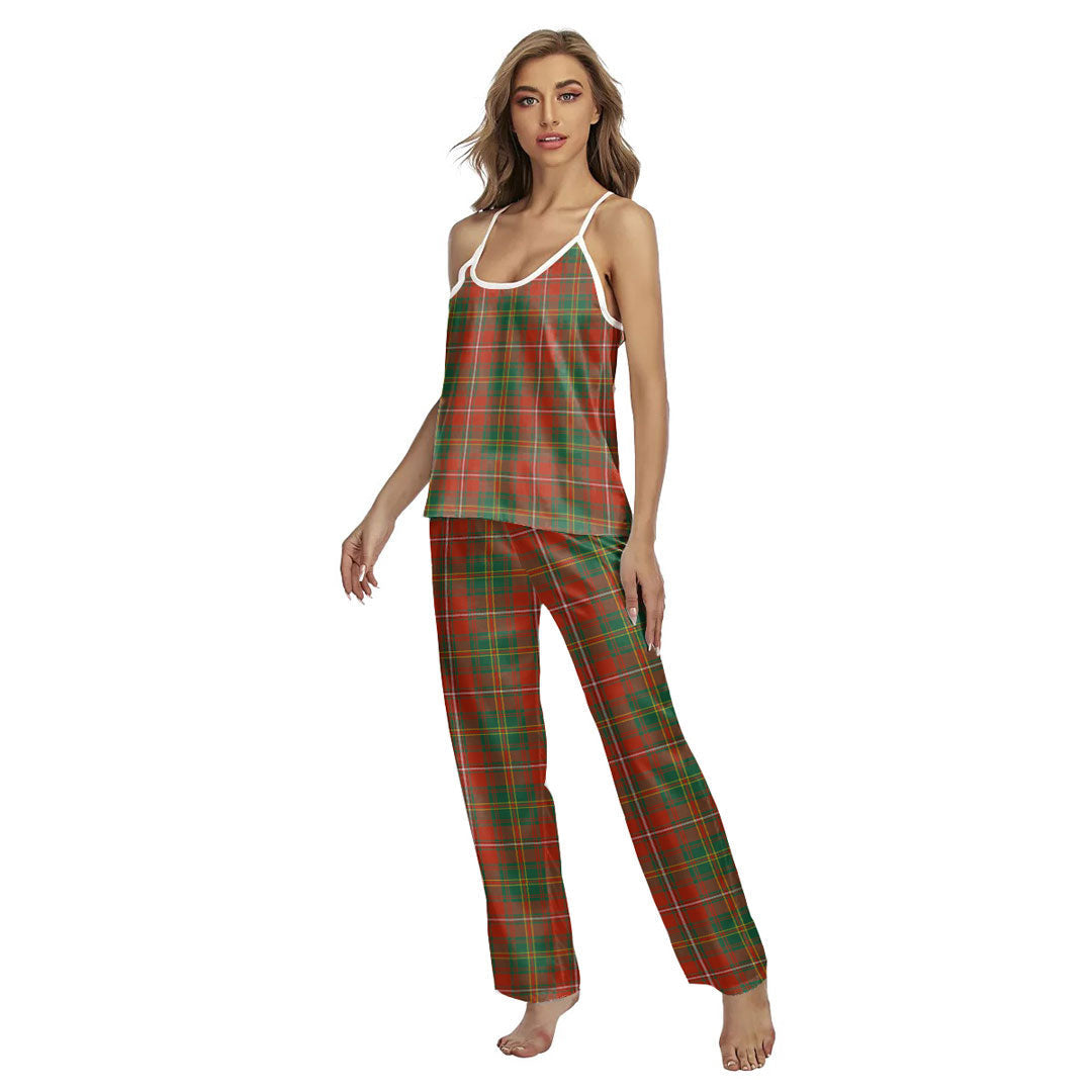 Hay Ancient Tartan Plaid Cami Pajamas Sets
