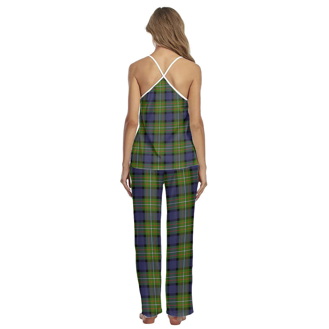 Fergusson Modern Tartan Plaid Cami Pajamas Sets