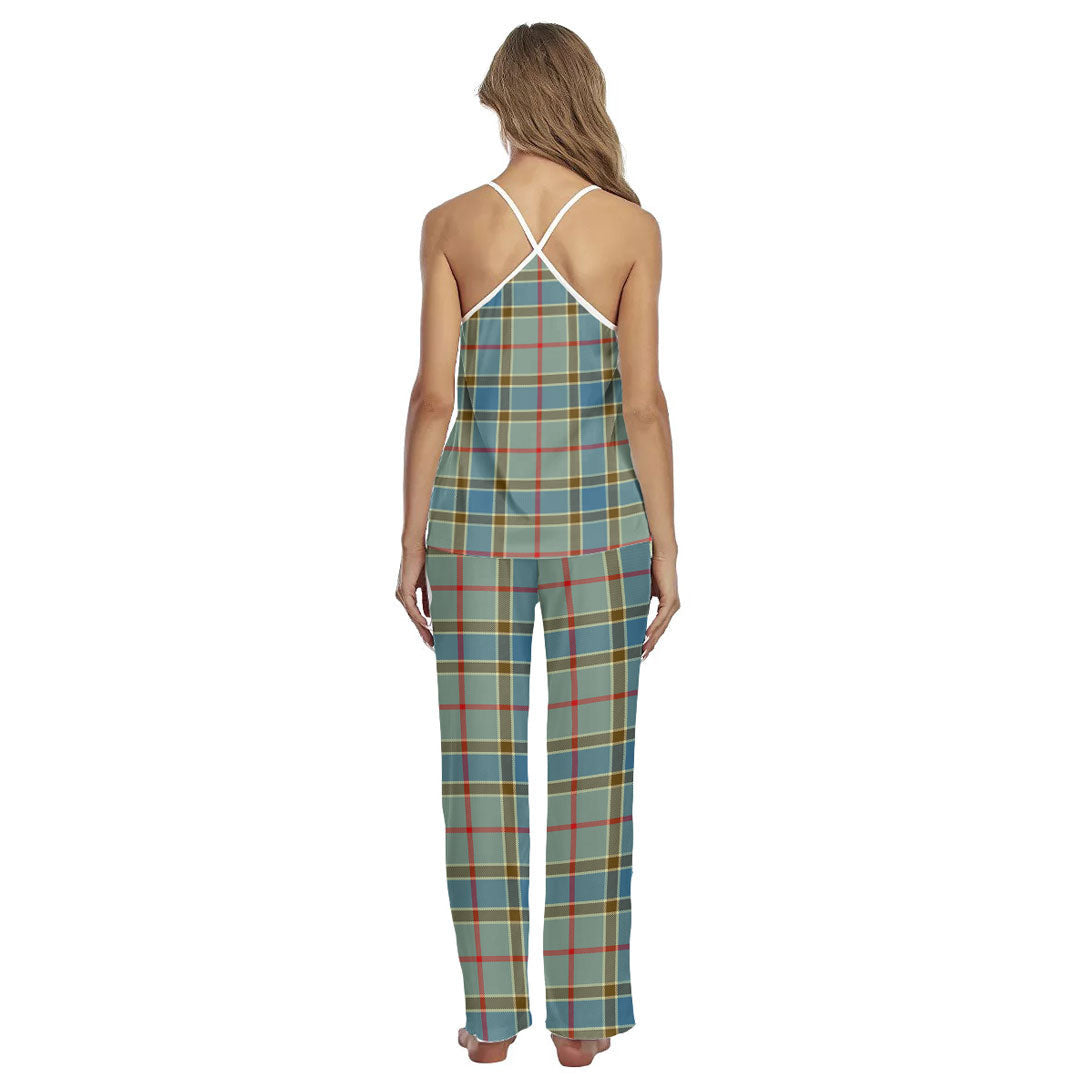 Balfour Blue Tartan Plaid Cami Pajamas Sets