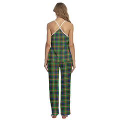 Reid Green Tartan Plaid Cami Pajamas Sets