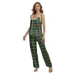 Reid Green Tartan Plaid Cami Pajamas Sets
