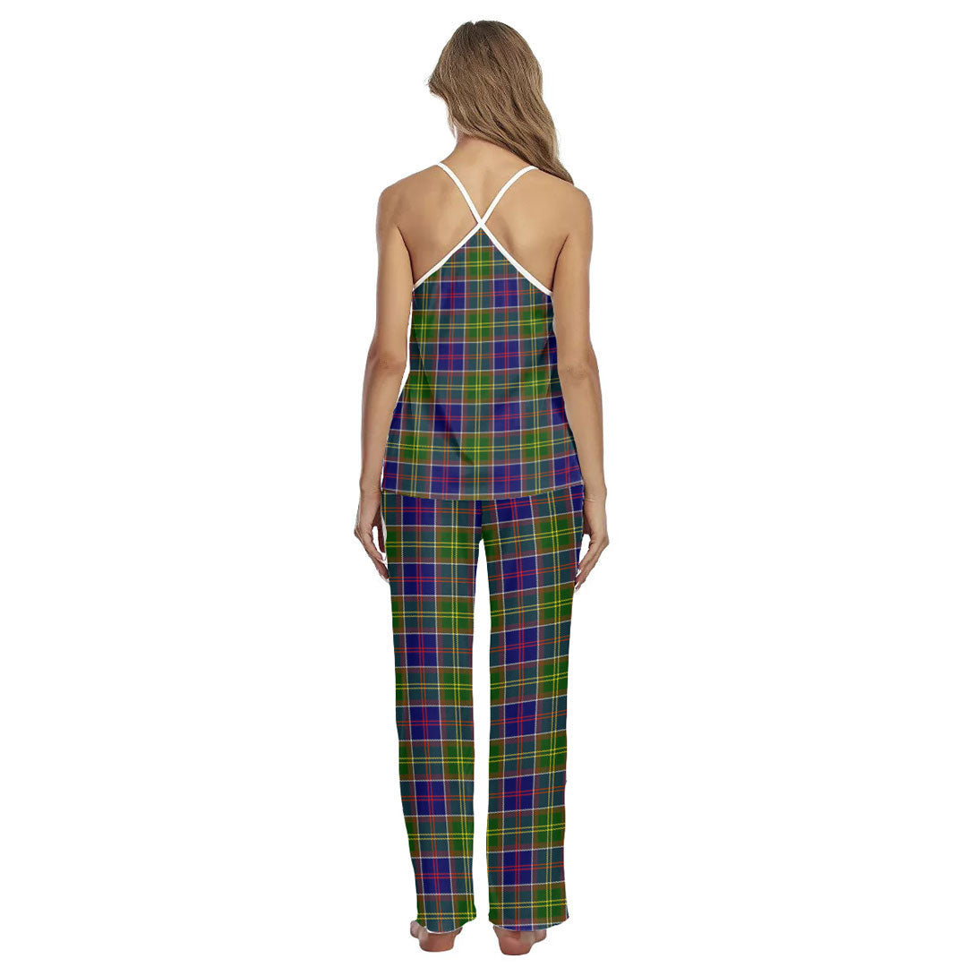 Ayrshire District Tartan Plaid Cami Pajamas Sets