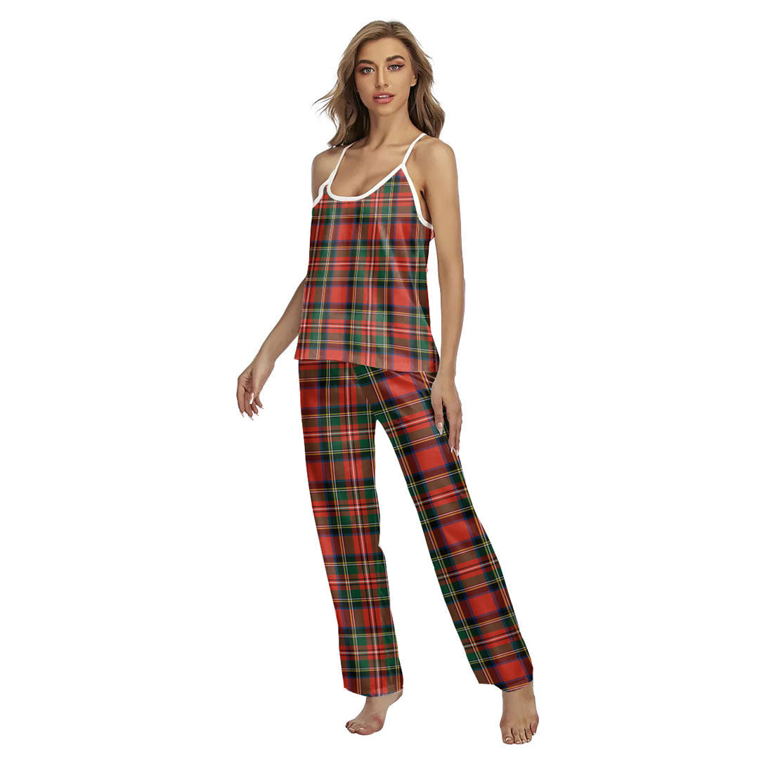 Stewart Royal Modern Tartan Plaid Cami Pajamas Sets