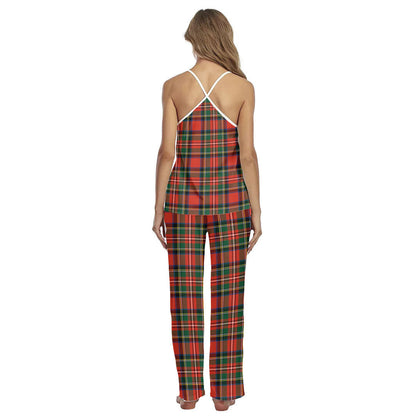 Stewart Royal Modern Tartan Plaid Cami Pajamas Sets