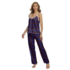 Home Modern Tartan Plaid Cami Pajamas Sets