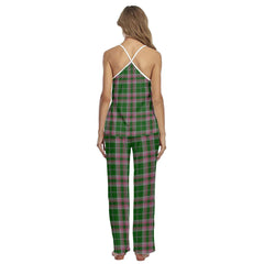 Gray Hunting Tartan Plaid Cami Pajamas Sets