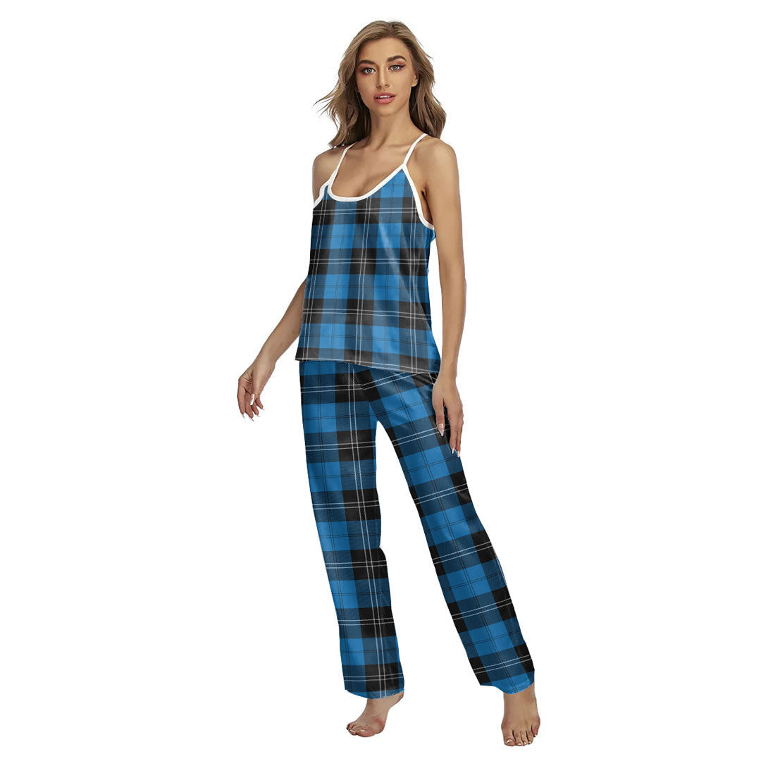 Ramsay Blue Ancient Tartan Plaid Cami Pajamas Sets