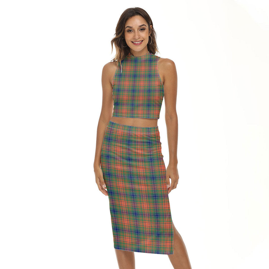 Wilson Ancient Tartan Plaid Tank Top & Split High Skirt Set