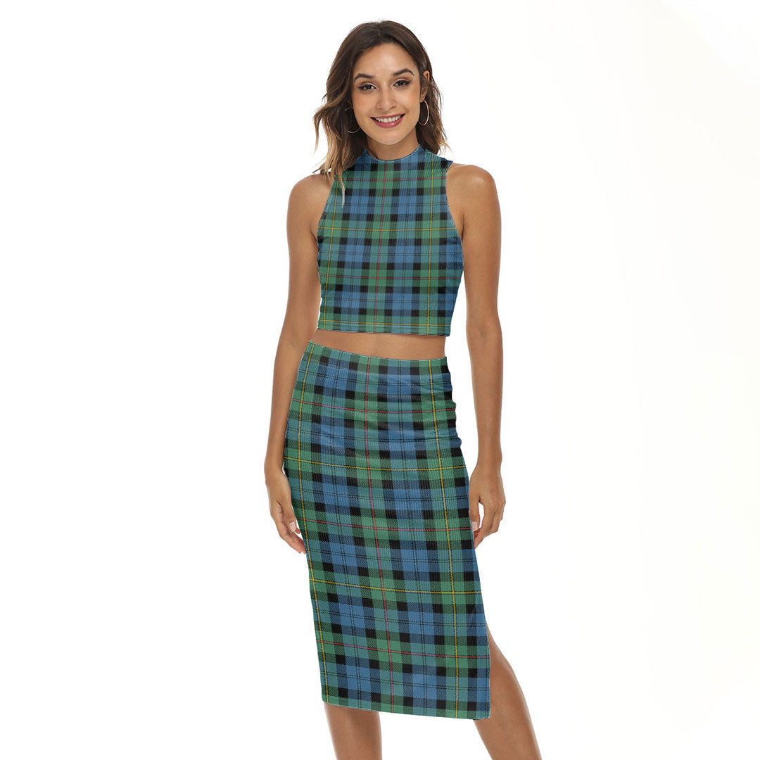 MacEwen Ancient Tartan Plaid Tank Top & Split High Skirt Set