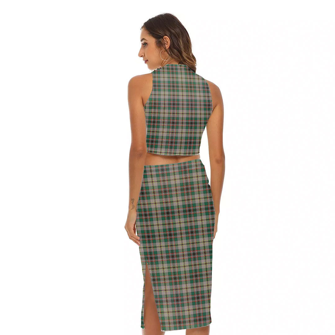 Craig Ancient Tartan Plaid Tank Top & Split High Skirt Set