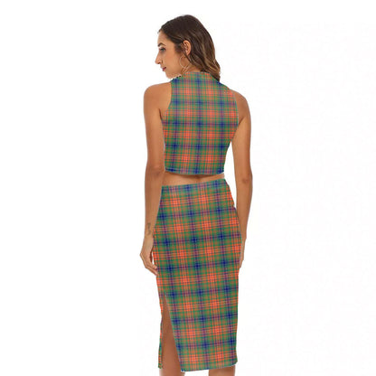 Wilson Ancient Tartan Plaid Tank Top & Split High Skirt Set