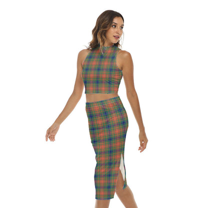 Wilson Ancient Tartan Plaid Tank Top & Split High Skirt Set