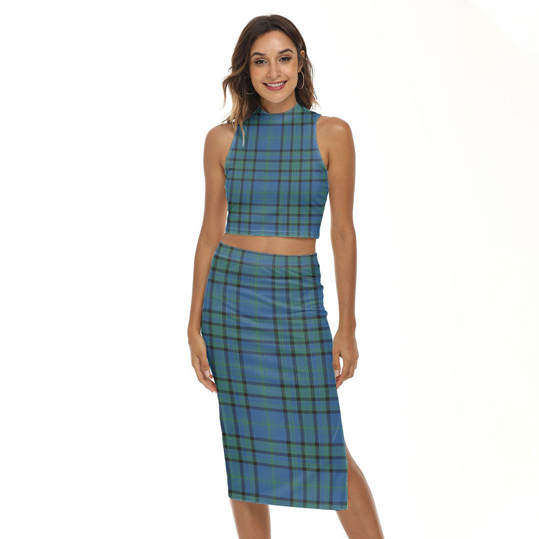 Matheson Hunting Ancient Tartan Plaid Tank Top & Split High Skirt Set