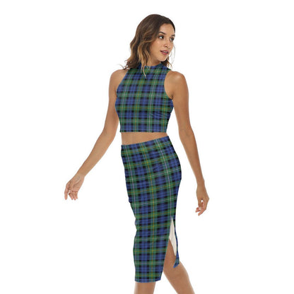 Campbell Argyll Ancient Tartan Plaid Tank Top & Split High Skirt Set