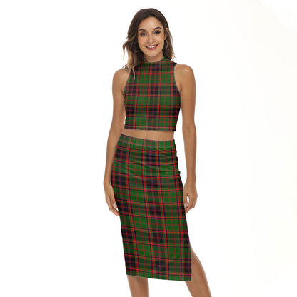 Buchan Modern Tartan Plaid Tank Top & Split High Skirt Set