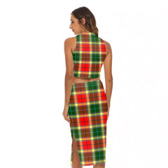 Gibbs Tartan Plaid Tank Top & Split High Skirt Set