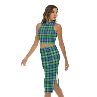 Graham of Montrose Ancient Tartan Plaid Tank Top & Split High Skirt Set