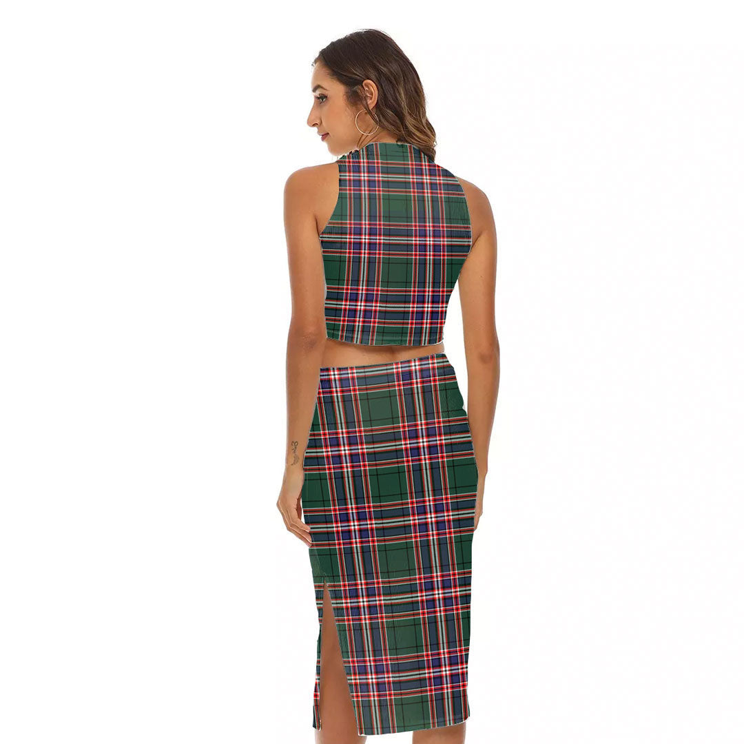 MacFarlane Hunting Modern Tartan Plaid Tank Top & Split High Skirt Set