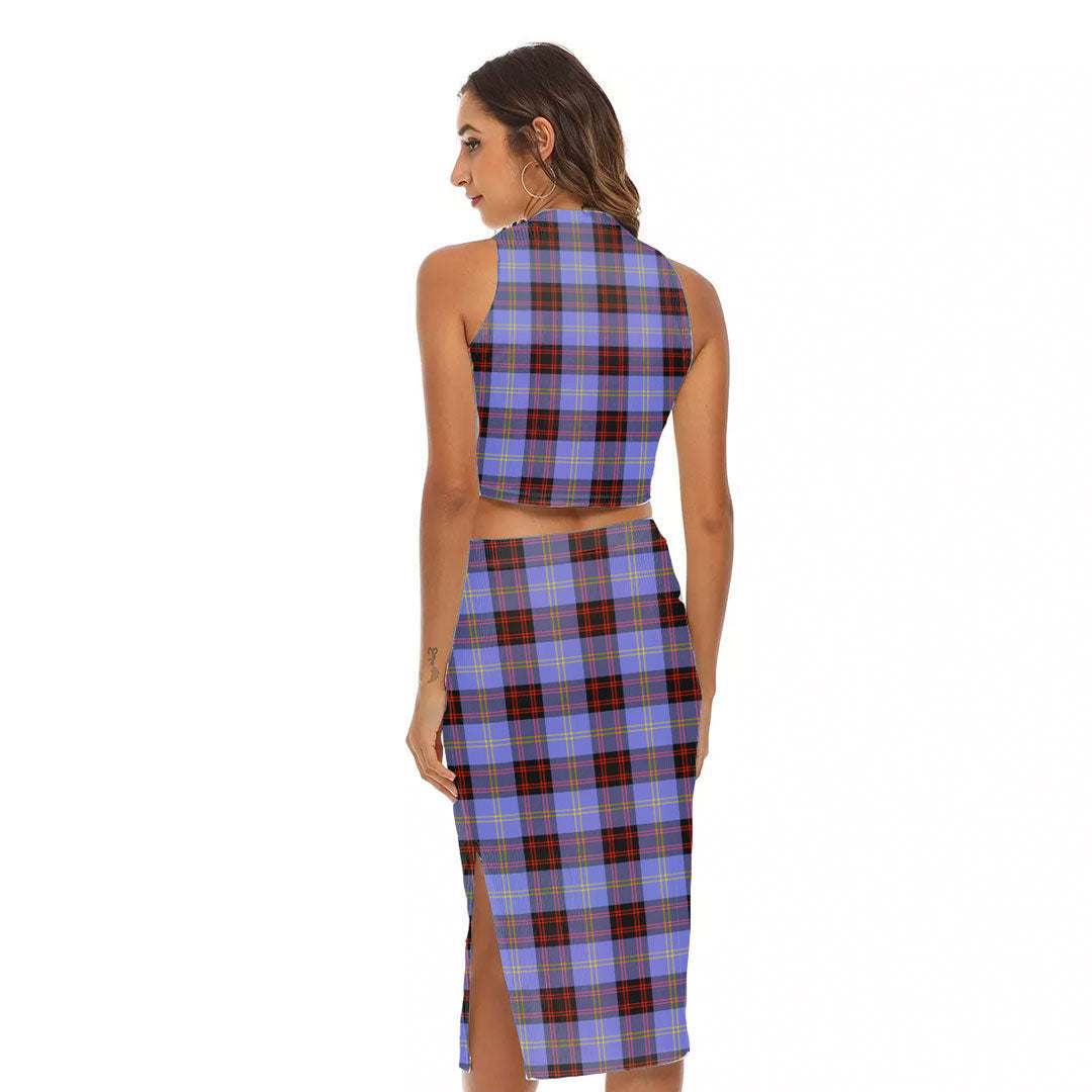 Rutherford Tartan Plaid Tank Top & Split High Skirt Set