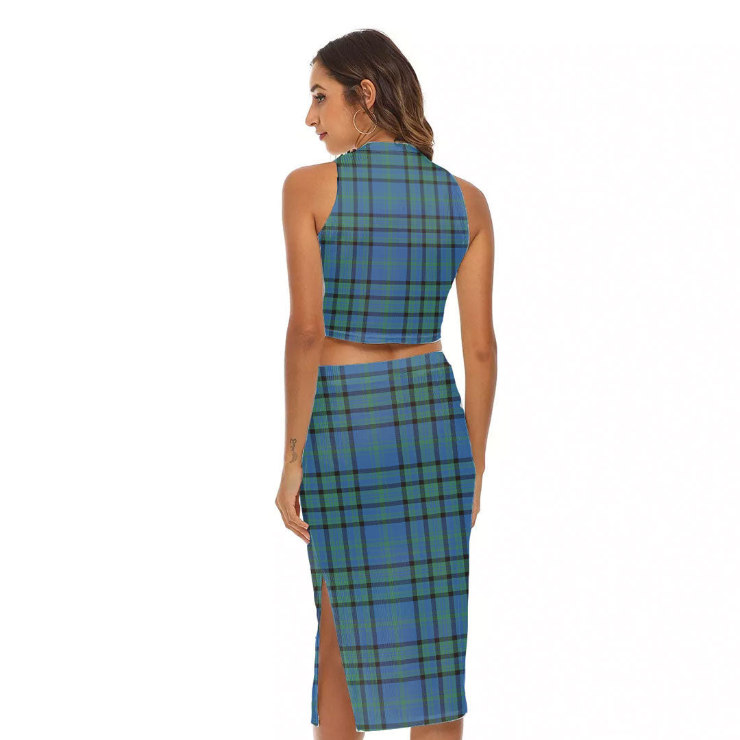 Matheson Hunting Ancient Tartan Plaid Tank Top & Split High Skirt Set