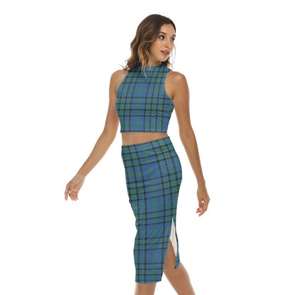 Matheson Hunting Ancient Tartan Plaid Tank Top & Split High Skirt Set