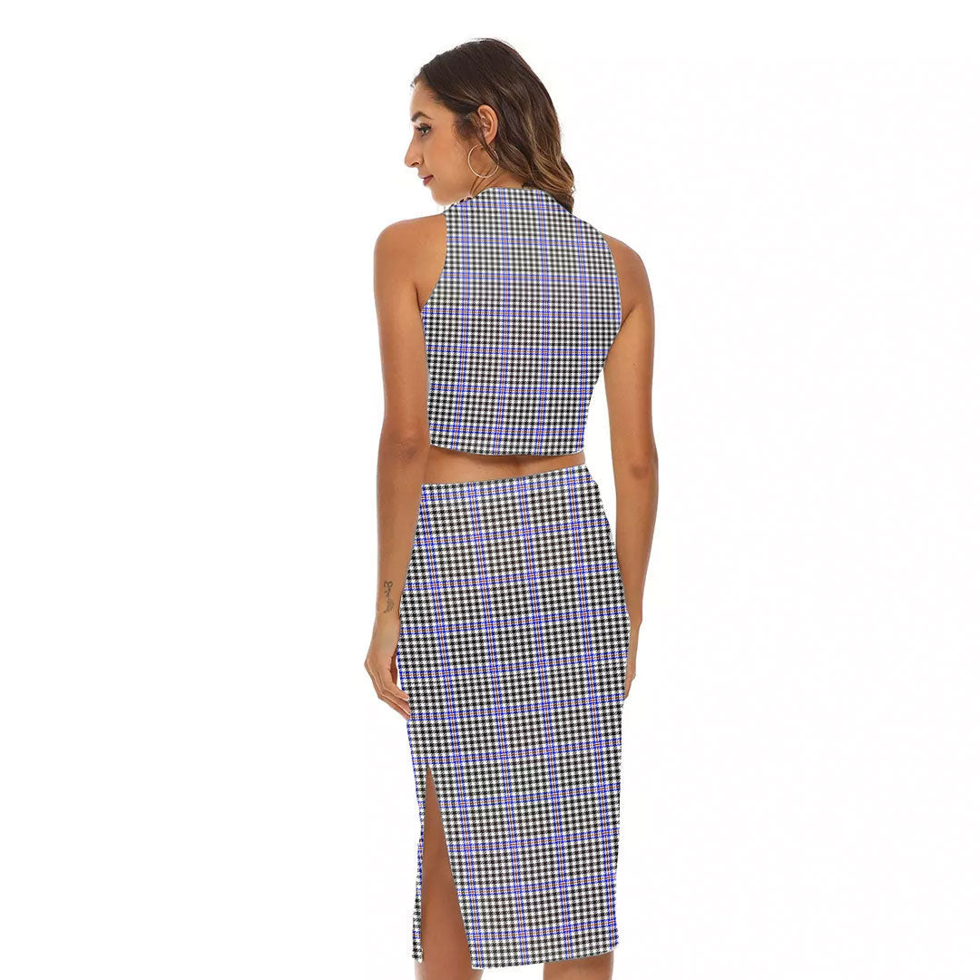 Sir Walter Scott Tartan Plaid Tank Top & Split High Skirt Set