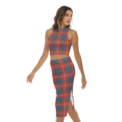 Hamilton Ancient Tartan Plaid Tank Top & Split High Skirt Set