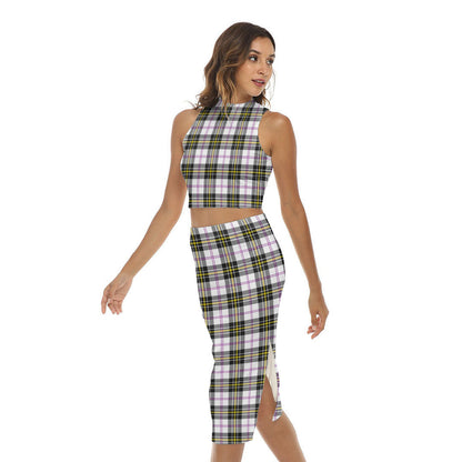 MacPherson Dress Modern Tartan Plaid Tank Top & Split High Skirt Set