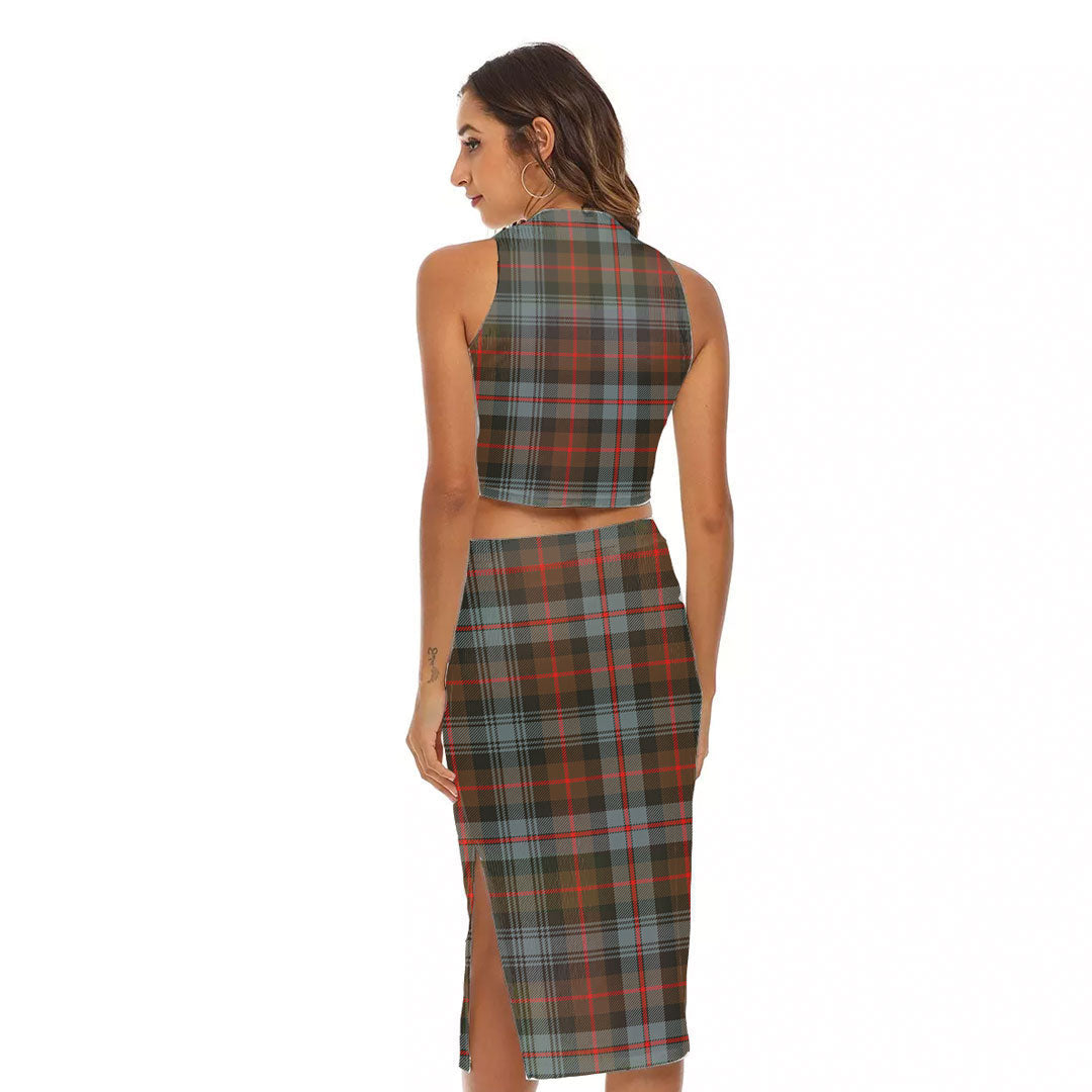 Murray of Atholl Weathered Tartan Plaid Tank Top & Split High Skirt Set