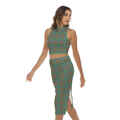 MacKintosh Hunting Ancient Tartan Plaid Tank Top & Split High Skirt Set