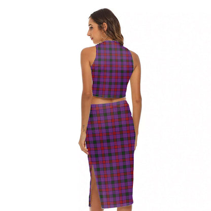 Montgomery Modern Tartan Plaid Tank Top & Split High Skirt Set