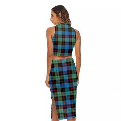 Guthrie Ancient Tartan Plaid Tank Top & Split High Skirt Set