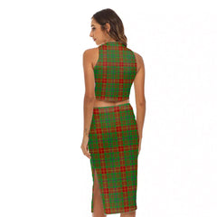 Fulton Tartan Plaid Tank Top & Split High Skirt Set