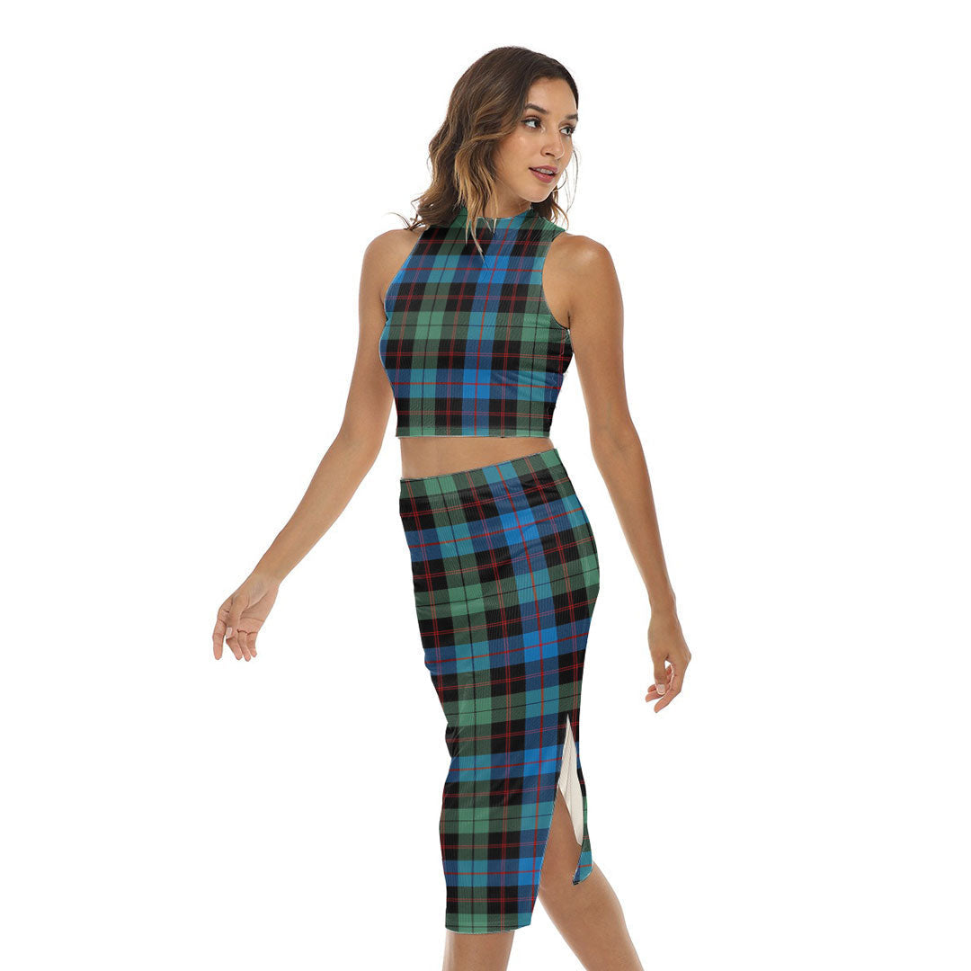 Guthrie Ancient Tartan Plaid Tank Top & Split High Skirt Set