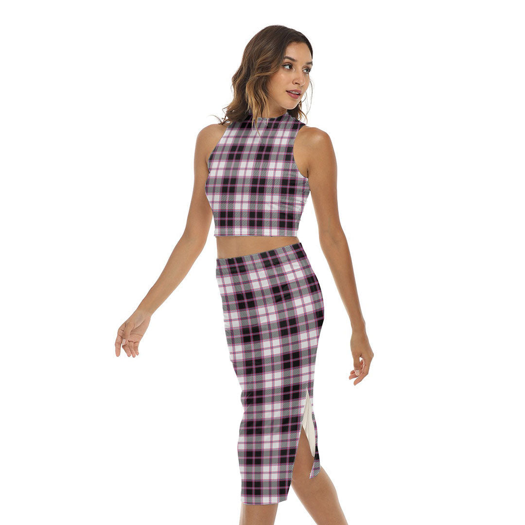 MacPherson Hunting Modern Tartan Plaid Tank Top & Split High Skirt Set