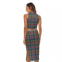 MacDuff Hunting Ancient Tartan Plaid Tank Top & Split High Skirt Set