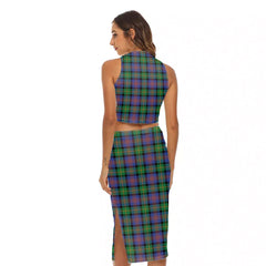 Logan Ancient Tartan Plaid Tank Top & Split High Skirt Set
