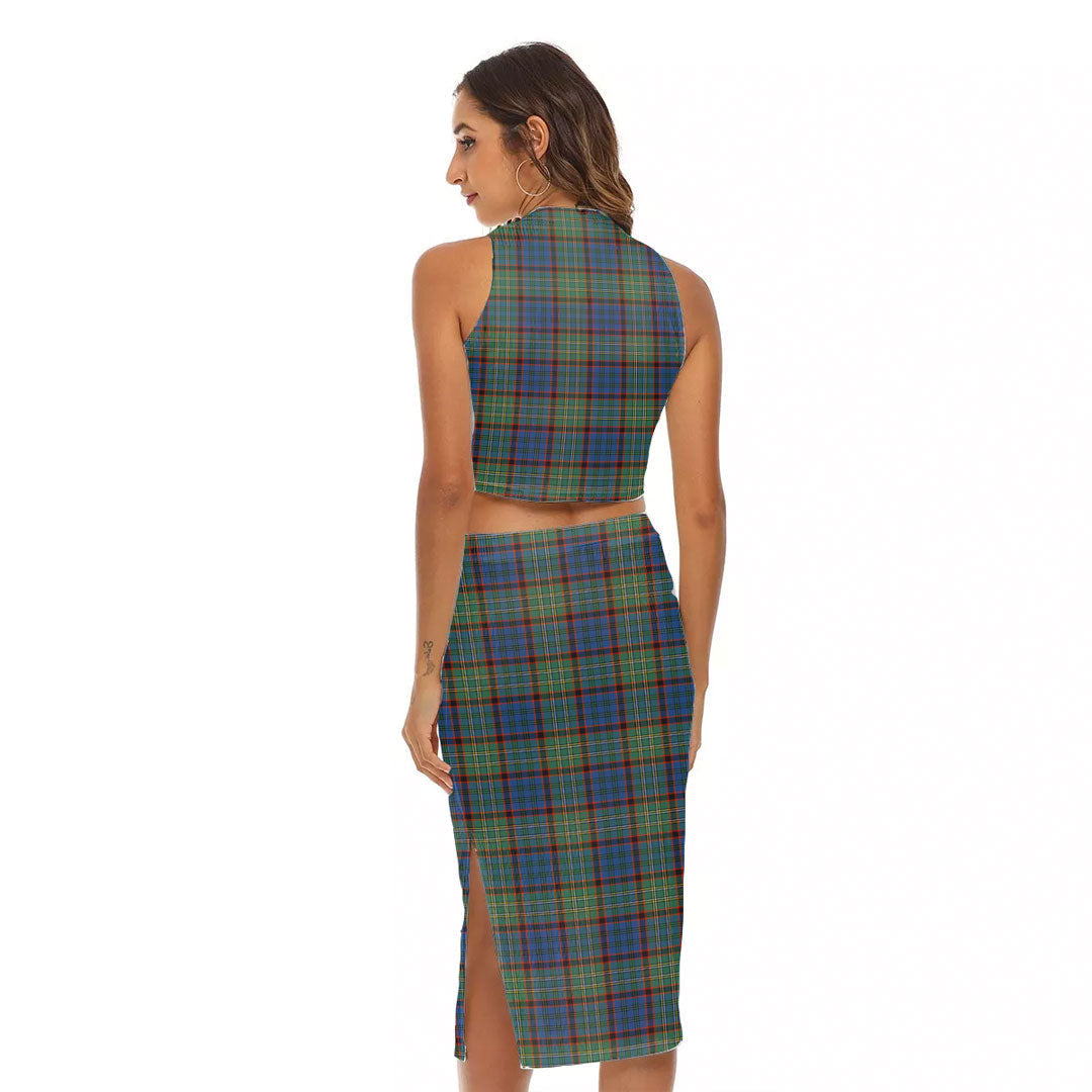 Nicolson Hunting Ancient Tartan Crest Tank Top & Split High Skirt Set