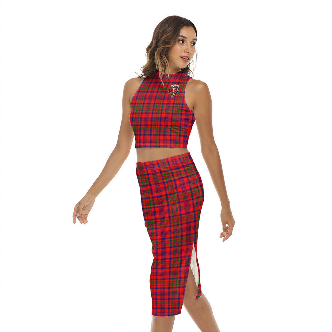 Murray of Tulloch Modern Tartan Crest Tank Top & Split High Skirt Set