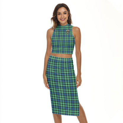 Graham of Montrose Ancient Tartan Crest Tank Top & Split High Skirt Set