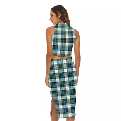 Campbell Dress Tartan Crest Tank Top & Split High Skirt Set