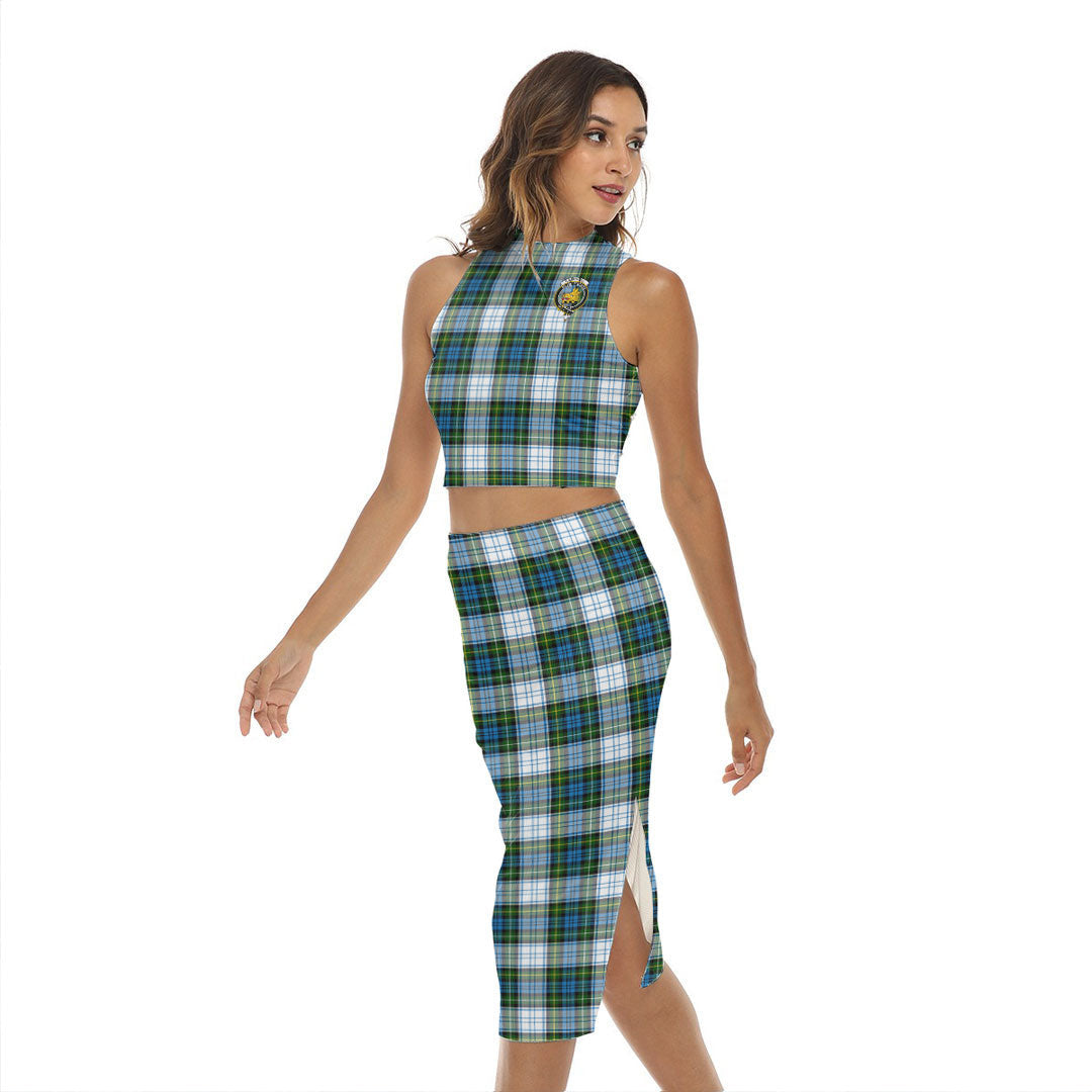 Campbell Dress Tartan Crest Tank Top & Split High Skirt Set